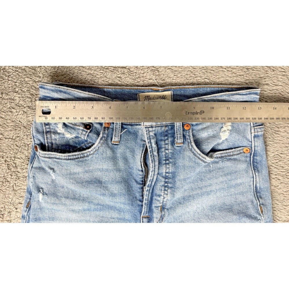 Madewell Perfect Vintage Jeans Women 26 Distressed Blue Denim - Picture 7 of 8